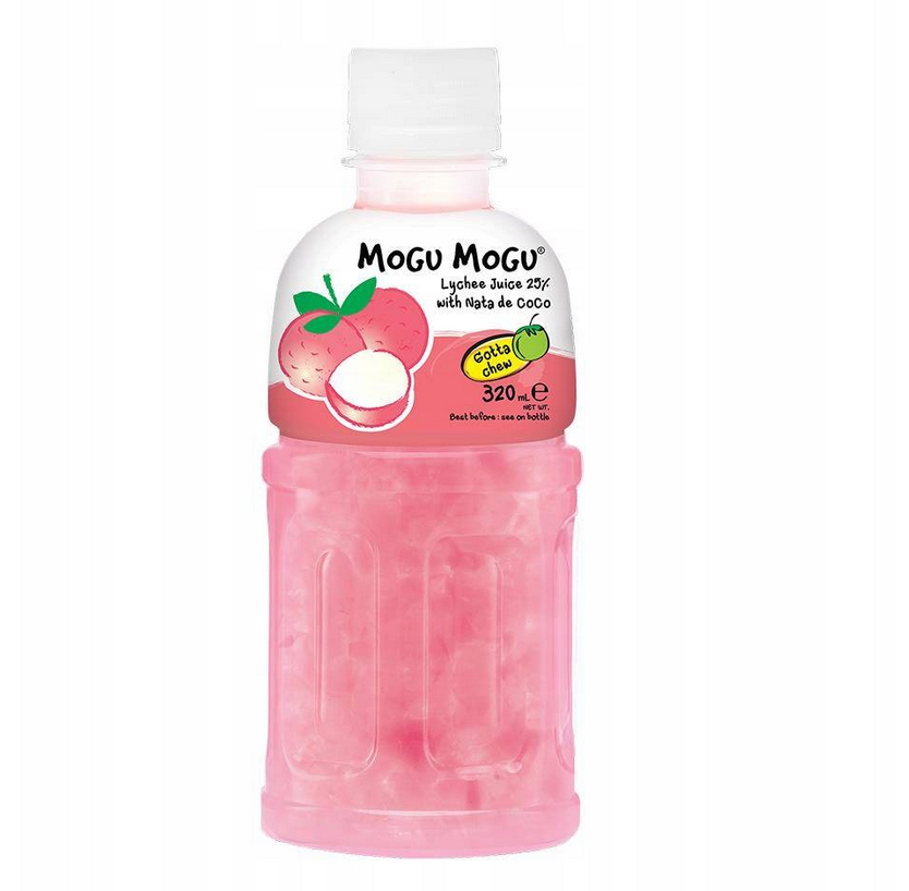 10x Thailand Litschigetränk Mogu Mogu Litschi mit Nata de Coco 320ml