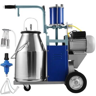 mobile Melkmaschine Starter Set 25L Edelstahl 1440 U/min Ziegen Kühe melken mobile Melkmaschine Starter Set 25L Edelstahl 1440 U/min Ziegen Kühe melken