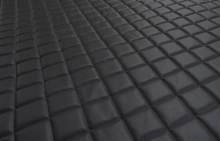POLSTERSTOFF AUS ÖKO-LEDER GESTEPPTES MATERIAL 10 MM Schwarz POLSTERSTOFF AUS ÖKO-LEDER GESTEPPTES MATERIAL 10 MM Schwarz