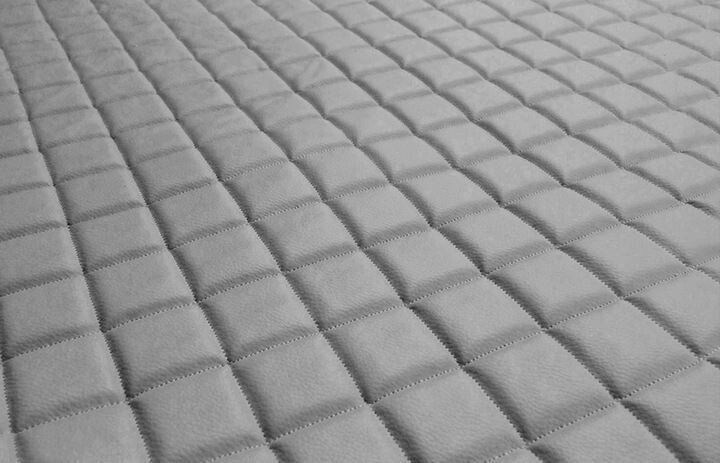 POLSTERSTOFF AUS ÖKO-LEDER GESTEPPTES MATERIAL 10 MM Grau POLSTERSTOFF AUS ÖKO-LEDER GESTEPPTES MATERIAL 10 MM Grau