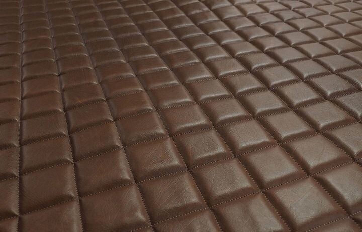POLSTERSTOFF AUS ÖKO-LEDER GESTEPPTES MATERIAL 10 MM Hellbraun POLSTERSTOFF AUS ÖKO-LEDER GESTEPPTES MATERIAL 10 MM Hellbraun