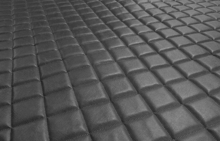 POLSTERSTOFF AUS ÖKO-LEDER GESTEPPTES MATERIAL 10 MM Graphit POLSTERSTOFF AUS ÖKO-LEDER GESTEPPTES MATERIAL 10 MM Graphit