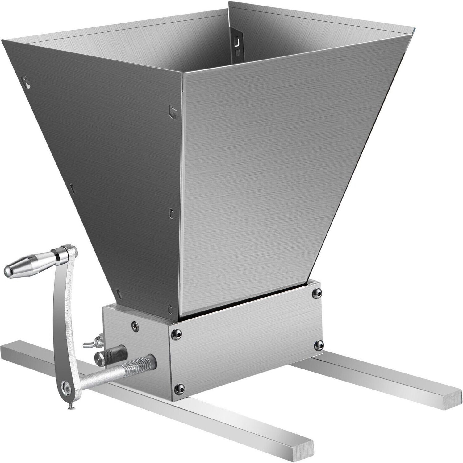 Schrotmühle MalzmühleManueluer Schrotmühle mit Trichter Getreide Einstellbare Rollen Walzenmühle Brauen Brauer Heimbrauer