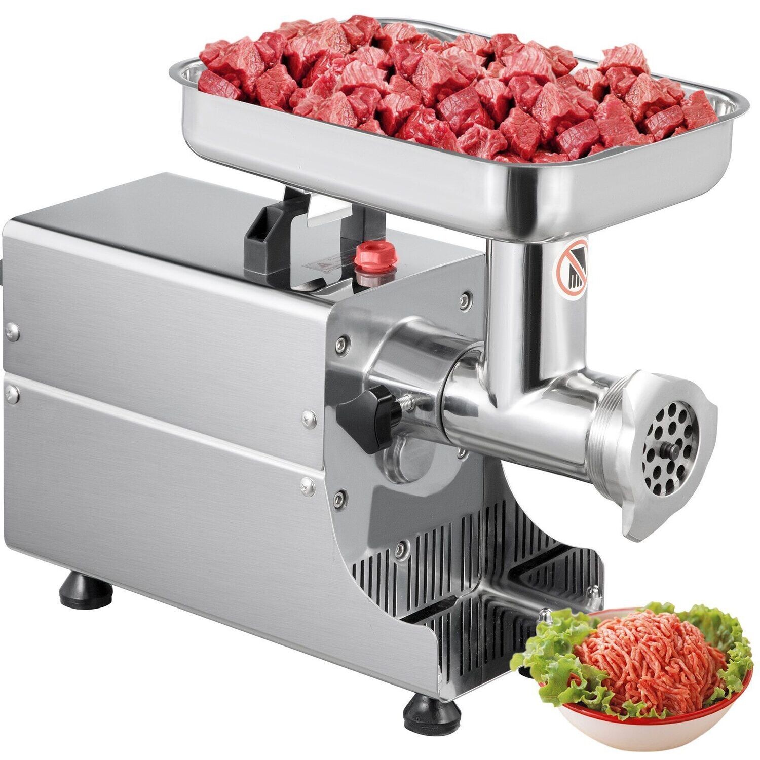 Fleischwolf Elektrisch Hackfleisch Maschine 80kg /h Edelstahl Fleichwolf für Supermärkte Fleischerei Restaurant