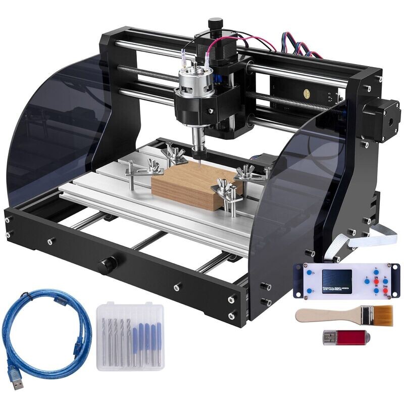 Graviermaschine Drechselbank 3 Achsen GRBL Steuerung Holzdrechselbank aus Aluminiumprofil CNC Lasergravierer Graviermaschine Drechselbank 3 Achsen GRBL Steuerung Holzdrechselbank aus Aluminiumprofil CNC Lasergravierer