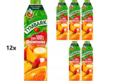 12 x 1l Tymbark Juice 100% Multivitamin Multifruit 12x1l