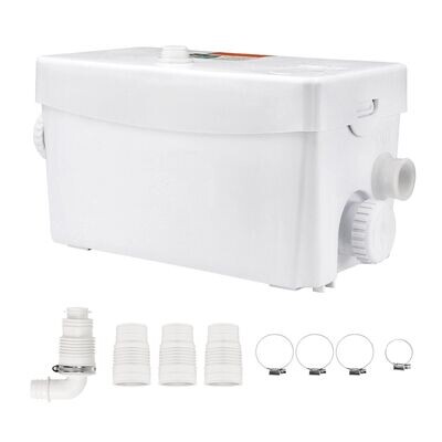 Abwasser Hebeanlage Fäkalienhebeanlage 7m Förderhöhe Abwasserpumpe Haushaltspumpe Schmutzwasserpumpe Eingebautes Rückschlagventil Wartungfrei WC Dusche Abwasser Hebeanlage Fäkalienhebeanlage 7m Förderhöhe Abwasserpumpe Haushaltspumpe Schmutzwasserpumpe Eingebautes Rückschlagventil Wartungfrei WC Dusche