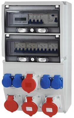Elektro-Wandverteiler Digitaler Zähler 8x 230 V 16A / 2 x 16A / 2 x 32A komplett Set Baustromverteiler GEBÄUDESCHALTANLAGE Schaltanlage Elektro-Wandverteiler Digitaler Zähler 8x 230 V 16A / 2 x 16A / 2 x 32A komplett Set Baustromverteiler GEBÄUDESCHALTANLAGE Schaltanlage