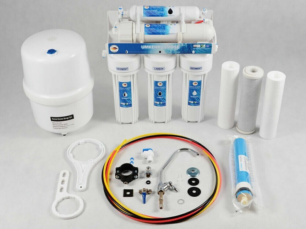 5 Stufen Filter Wasseraufbereitung Umkehrosmoseanlage  Wasserfilter Starter Set