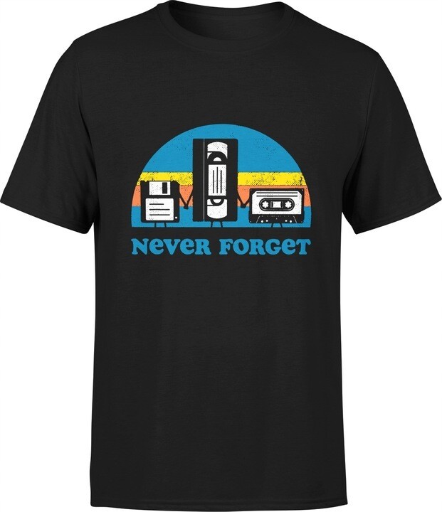 Retro PREMIUM Shirt Never Forget Größenwahl T Shirt