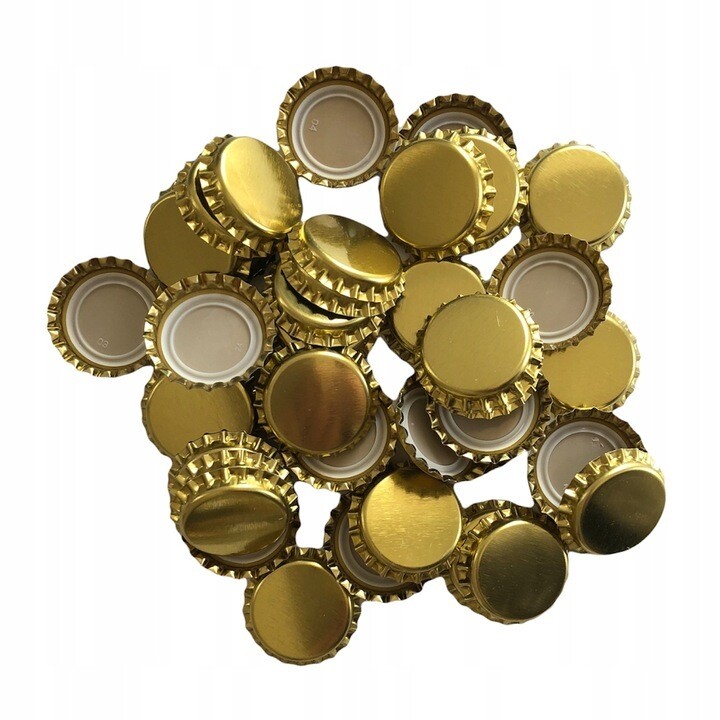 Kronkorken Bier Deckel Wein 26mm stark GOLDFARBE 50 Stück Kronkorken Bier Deckel Wein 26mm stark GOLDFARBE 50 Stück