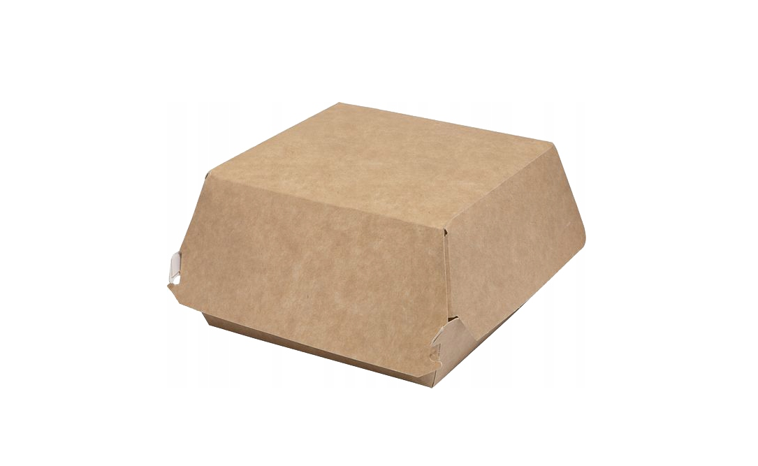 Öko-Burger-Box 14,5 x 14,5 x 8 cm, 100 Stück XXL-Burger- und Pommes-Box Restaurant Imbiss Foodtruck Bistro