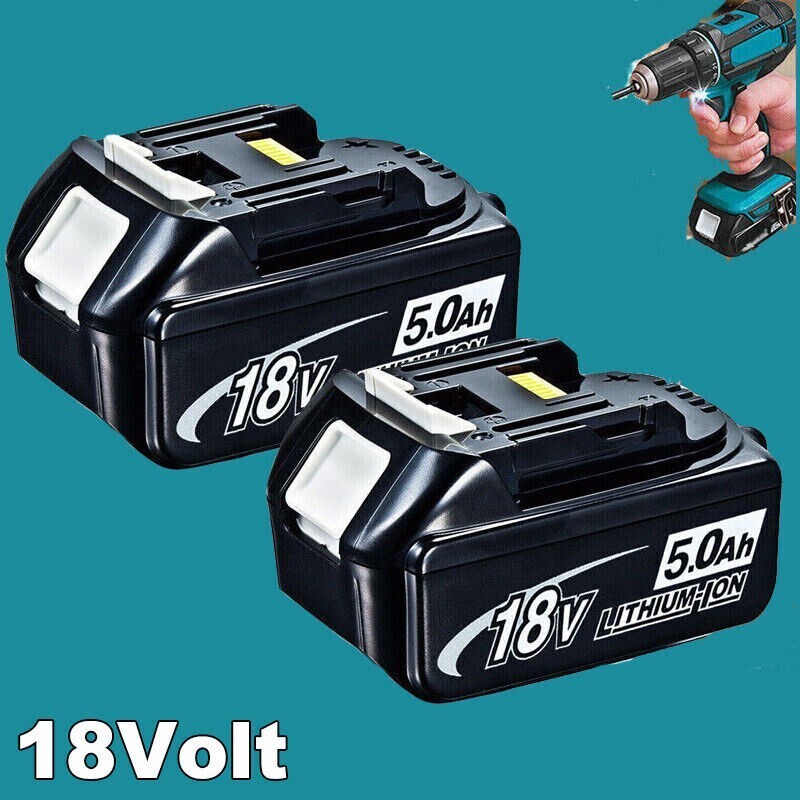 2x Ersatzakku Akku 18V 5,0Ah für Makita Akku BL1860B Set - 197422-4 BL1850 BL1830