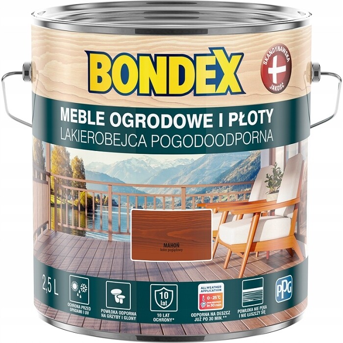 Bondex Lackbeize Wetterbeständiges Beize Holzfarbe Mahagoni 0,75 l