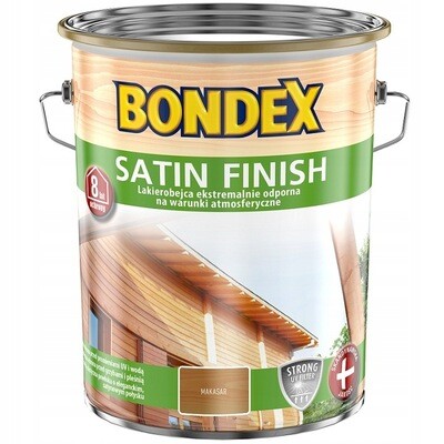 Bondex SATIN-FINISH Lackbeize Wetterbeständiges Beize Holzfarbe Makron 5 l