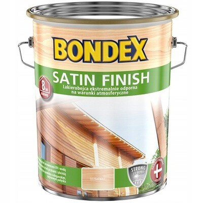 Bondex SATIN-FINISH Lackbeize Wetterbeständiges Beize Holzfarbe farblos 5 l