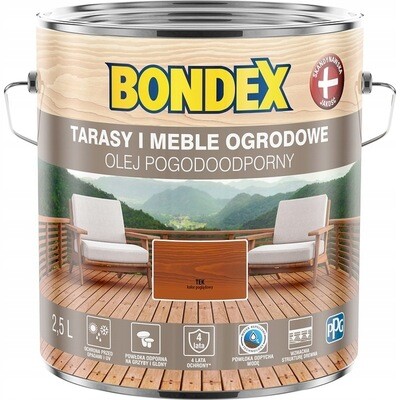 Bondex WETTERFESTES ÖL Holzöl Farbe Teakholz 2,5l