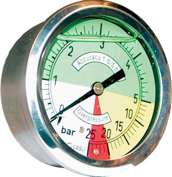 Hydraulik Manometer für Glyzerin-Sprüher, M 1/4-Anschluss hinten Glycerin