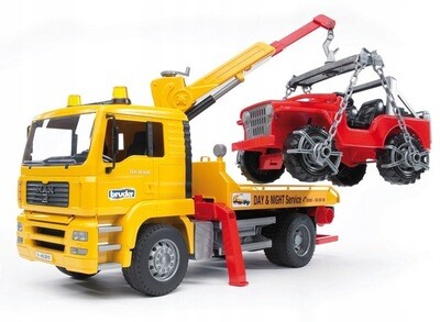 Kinder Spielzeug Spielzeugauto MAN TGA Abschleppwagen mit JEEP