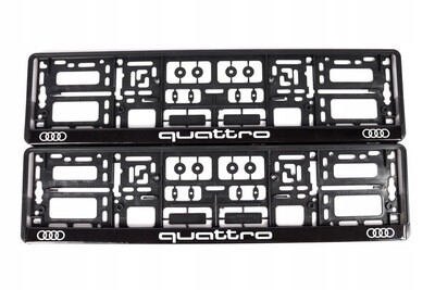 2x ORIGINAL Kennzeichenhalter für Audi Quattro UV-Druck witterungsbeständig 2x ORIGINAL Kennzeichenhalter für Audi Quattro UV-Druck witterungsbeständig