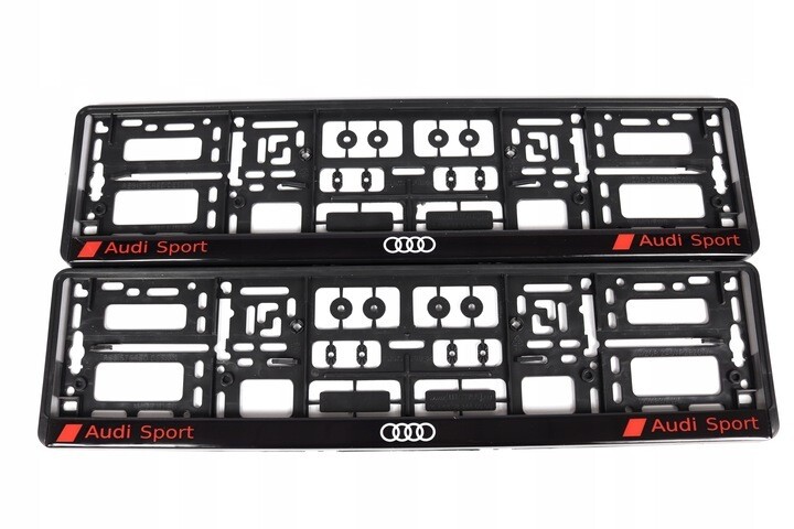 2x ORIGINAL Kennzeichenhalter für Audi Sport UV-Druck witterungsbeständig