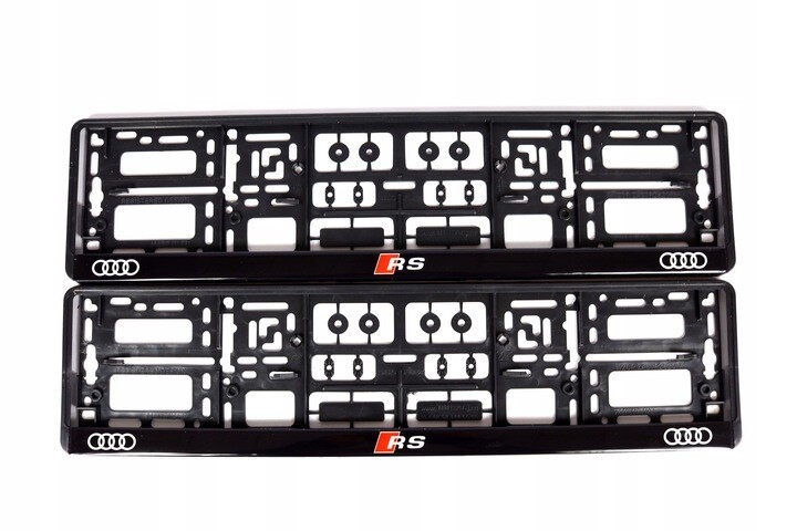 2x ORIGINAL Kennzeichenhalter für Audi RS UV-Druck witterungsbeständig