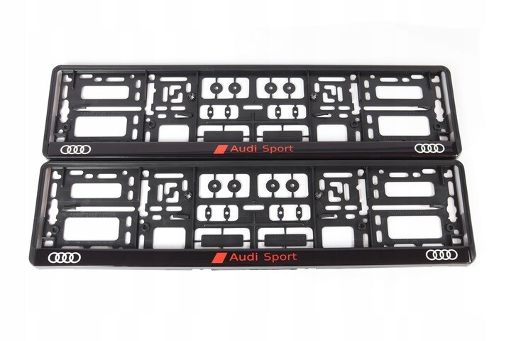 2x ORIGINAL Kennzeichenhalter für Audi Sport UV-Druck witterungsbeständig