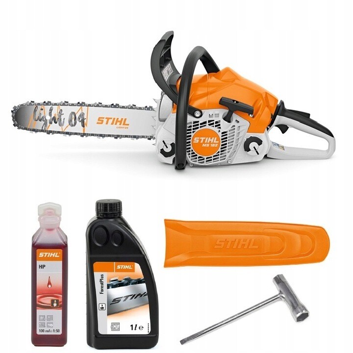 Stihl MS 212 Kettensäge Benzinkettensäge XXL Starter Set mit Öl
