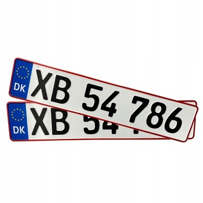 Autokennzeichen KFZ Kennzeichen für Sammler oder Showzwecke original geprägt Dänemark
