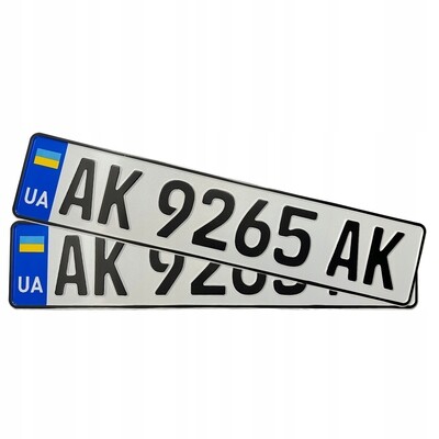 Autokennzeichen KFZ Kennzeichen für Sammler oder Showzwecke original geprägt Ukraine