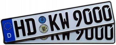 Autokennzeichen KFZ Kennzeichen für Sammler oder Showzwecke original geprägt Deutschland Heidelberg