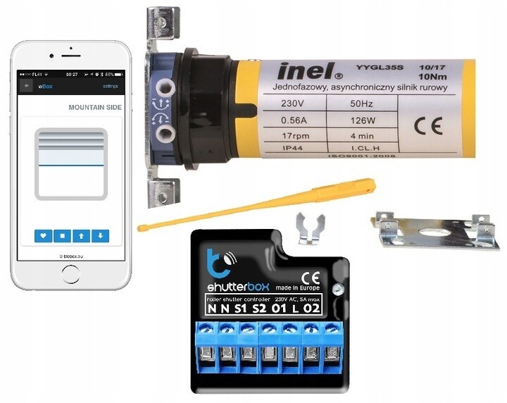 INEL N-10 10NM/17 Rollladenmotor + Wifi ShutterBox Controller Set SmartHome