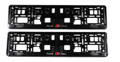 2x AUDI SLINE S LINE 3D KENNZEICHENRAHMEN Kennezcihenhalter 2x AUDI SLINE S LINE 3D KENNZEICHENRAHMEN Kennezcihenhalter