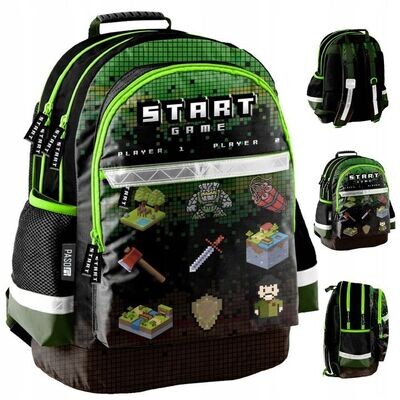 Schulranzen Rucksack Tornister Schultasche Pixel Minecraft 3