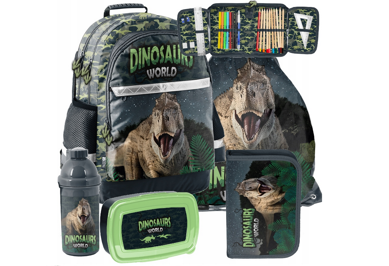 Schulranzen Rucksack Tornister Schultasche DINO XXXL Starter Set 2