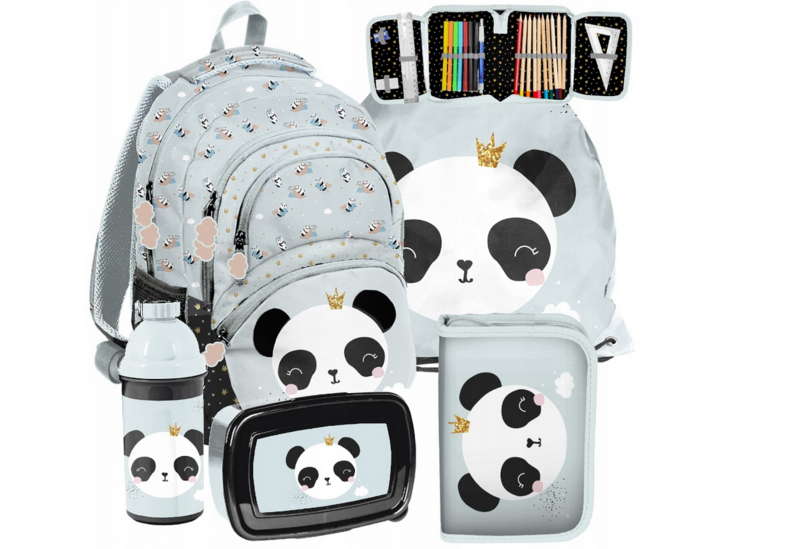 Schulranzen Rucksack Tornister Schultasche Panda XXXL Starter Set Schulranzen Rucksack Tornister Schultasche Panda XXXL Starter Set