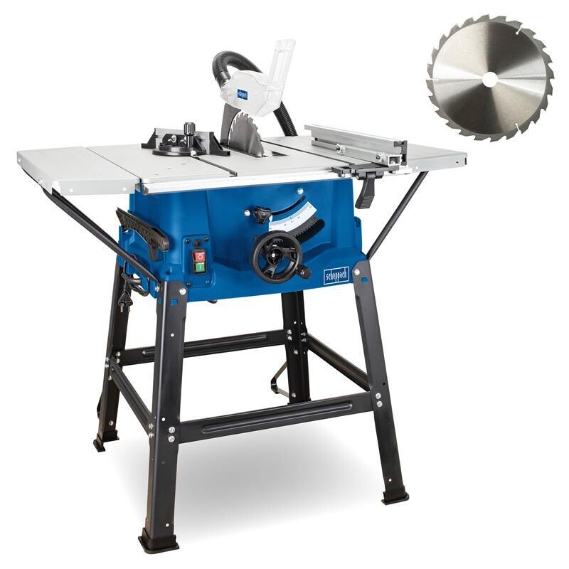 Scheppach Tischkreissäge HS100S 2000 W, mit Untergestell, 2 Tischverbreiterungen