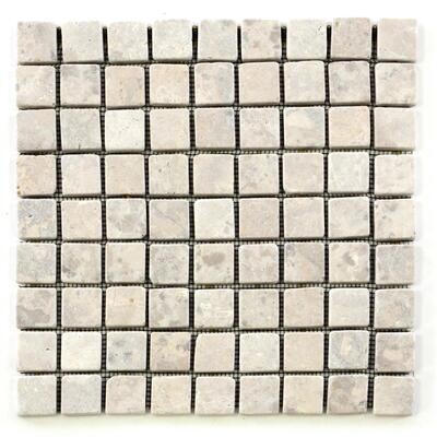 1 Fliesenmatte Mosaikfliese Marmor Naturstein innen außen creme 29x29cm 1 Fliesenmatte Mosaikfliese Marmor Naturstein innen außen creme 29x29cm