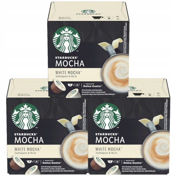 3x Starbucks Dolce Gusto White Mocha 3x 12 Kapseln