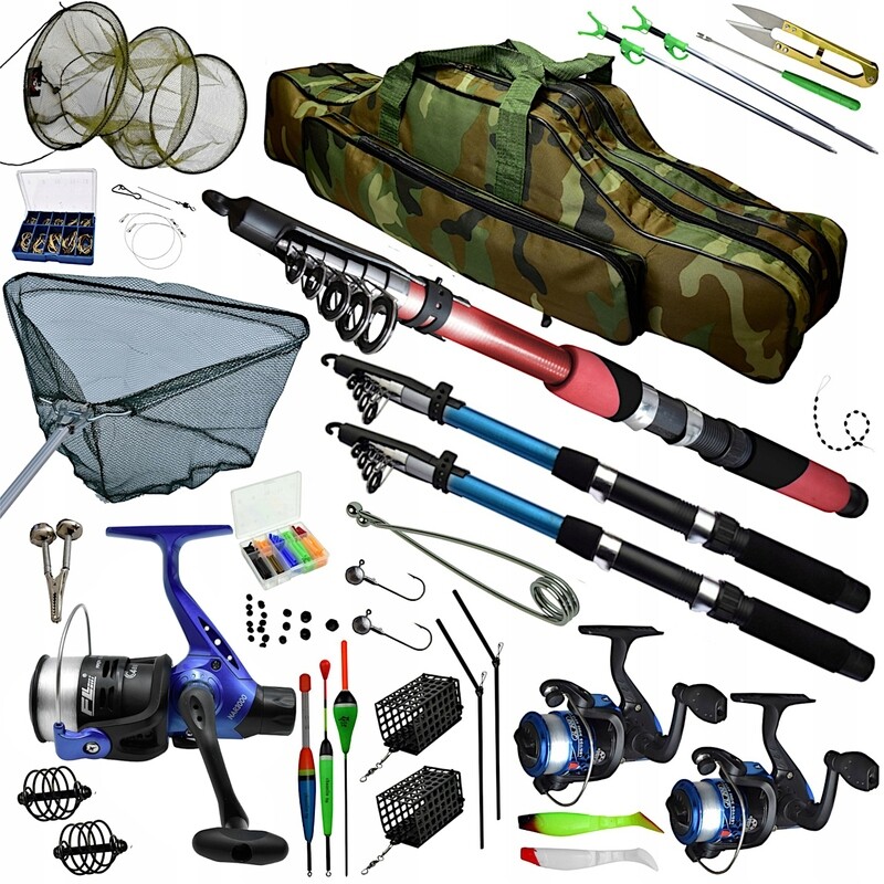 XXXL Angel Starter Set mit viel Zubehör Tasche 3x Route XXXL Angel Starter Set mit viel Zubehör Tasche 3x Route