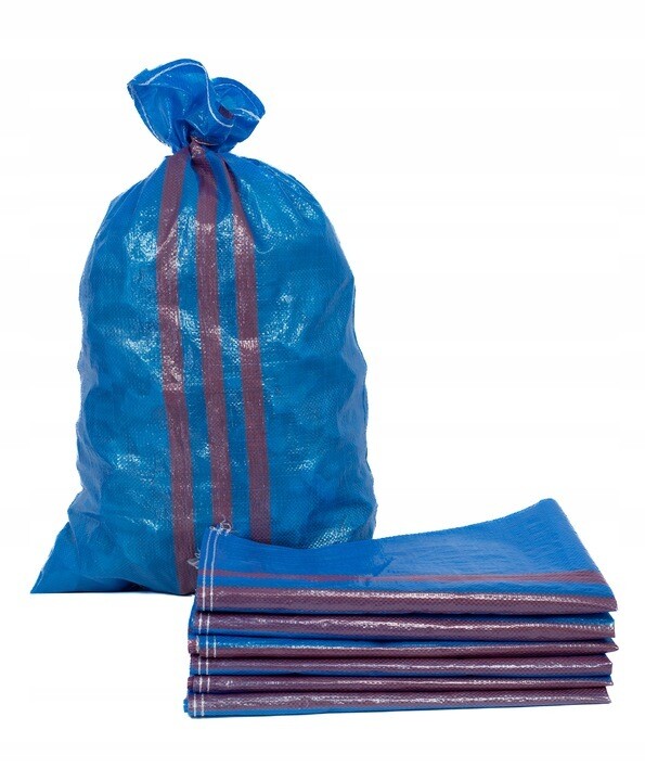 30x 50kg Säcke für Getreide Mais Kohle Korn Landwirtschaft starke Ausführung Polypropylen (PP)-Beutel blau
