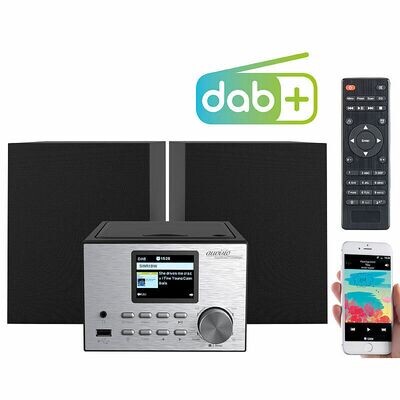 Stereoanlage mit Webradio, DAB+, FM, CD, Bluetooth, USB, 60 Watt