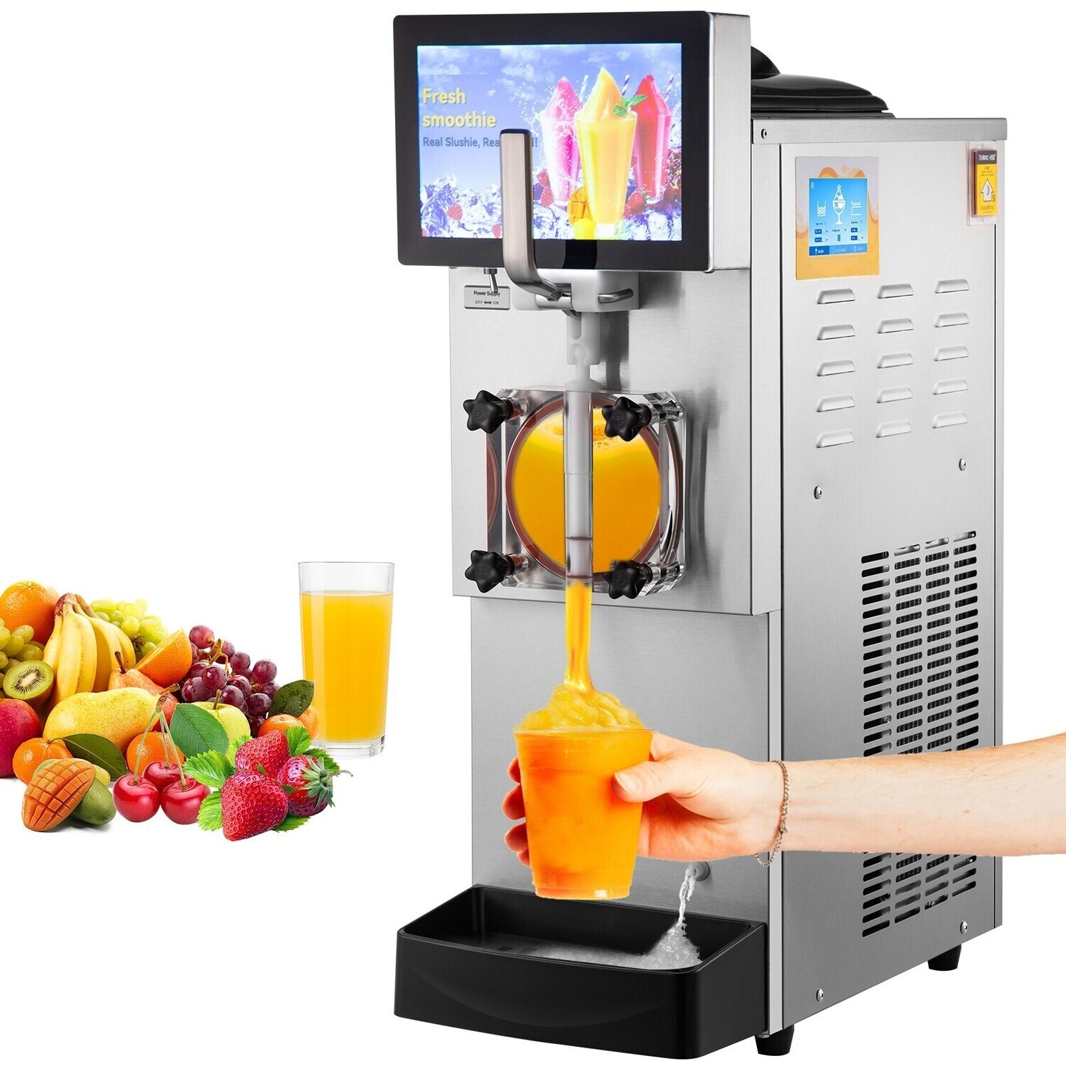 Bistro Restaurant Kommerzielle Slusheis Maschine Edelstahl Eismaschine 8L Slushy Maschine