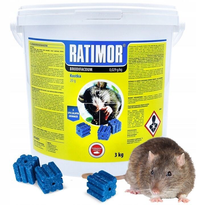 3kg Rattenköder Mäuse Ratten Köder Bekämpfung  Rattengift Hochwirksam Set Ratimor Würfel