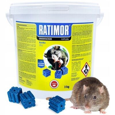 3kg Rattenköder Mäuse Ratten Köder Bekämpfung Rattengift Hochwirksam Set Ratimor Würfel