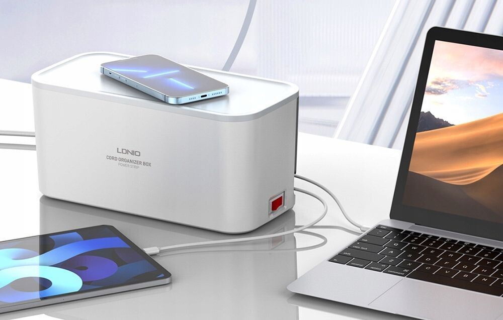 Steckdosenleiste Verlängerungskabel Büro Haus Organizer 5xAC 3xUSB 2500W 2M PD QC Wireless Office