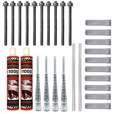 chemischer Anker Ankerset 2x Kleber 300ml mit Befestigungssatz M8 chemischer Anker Ankerset 2x Kleber 300ml mit Befestigungssatz M8