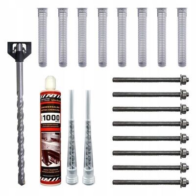 chemischer Anker Ankerset 1x Kleber 300ml mit Befestigungssatz M10 mit Bohrer chemischer Anker Ankerset 1x Kleber 300ml mit Befestigungssatz M10 mit Bohrer