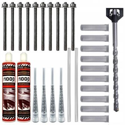 chemischer Anker Ankerset 2x Kleber 300ml mit Befestigungssatz M8 mit Bohrer chemischer Anker Ankerset 2x Kleber 300ml mit Befestigungssatz M8 mit Bohrer