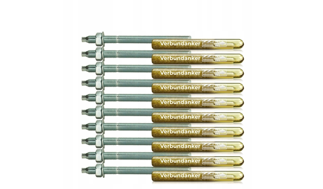 Chemischer Schraubanker M8 Ampulle + verzinkte Gewindestange M8x110 Satz à 10 Stück